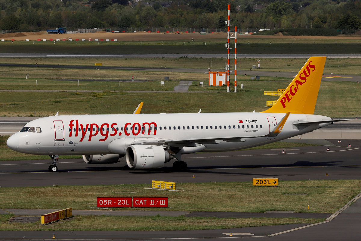 Pegasus Airlines, TC-NBI  Hilal , Airbus, A 320-251N sl, DUS-EDDL, Düsseldorf, 21.08.2019, Germany 