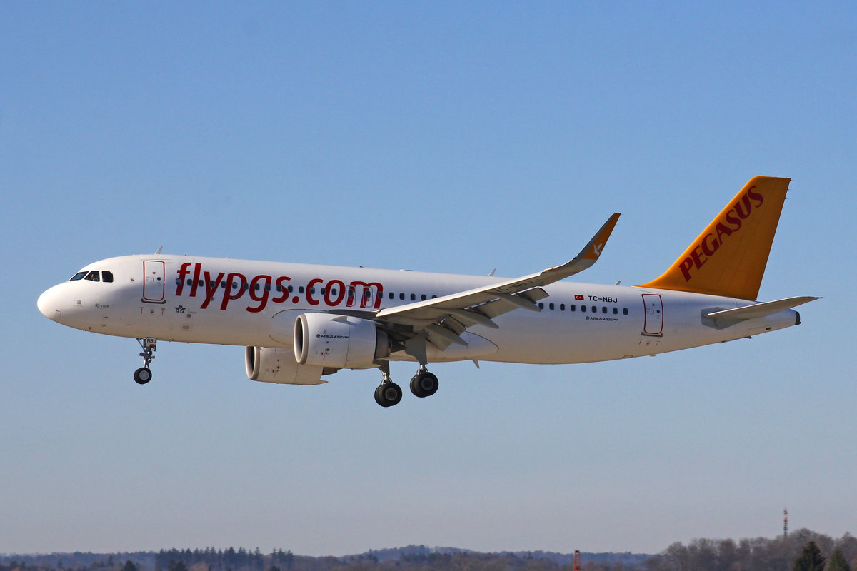 Pegasus Airlines, TC-NBJ, Airbus A320-251N, msn: 7703,  Reyyan , 24.Februar 2019, ZRH Zürich, Switzerland.