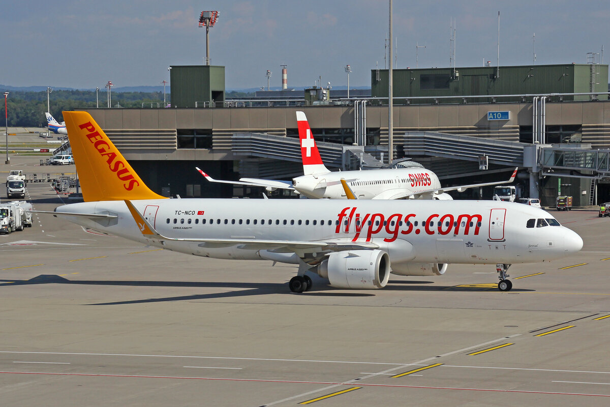Pegasus Airlines, TC-NCO, Airbus A320-251N, msn: 10096,  Sevval , 30.Juli 2022, ZRH Zürich, Switzerland.