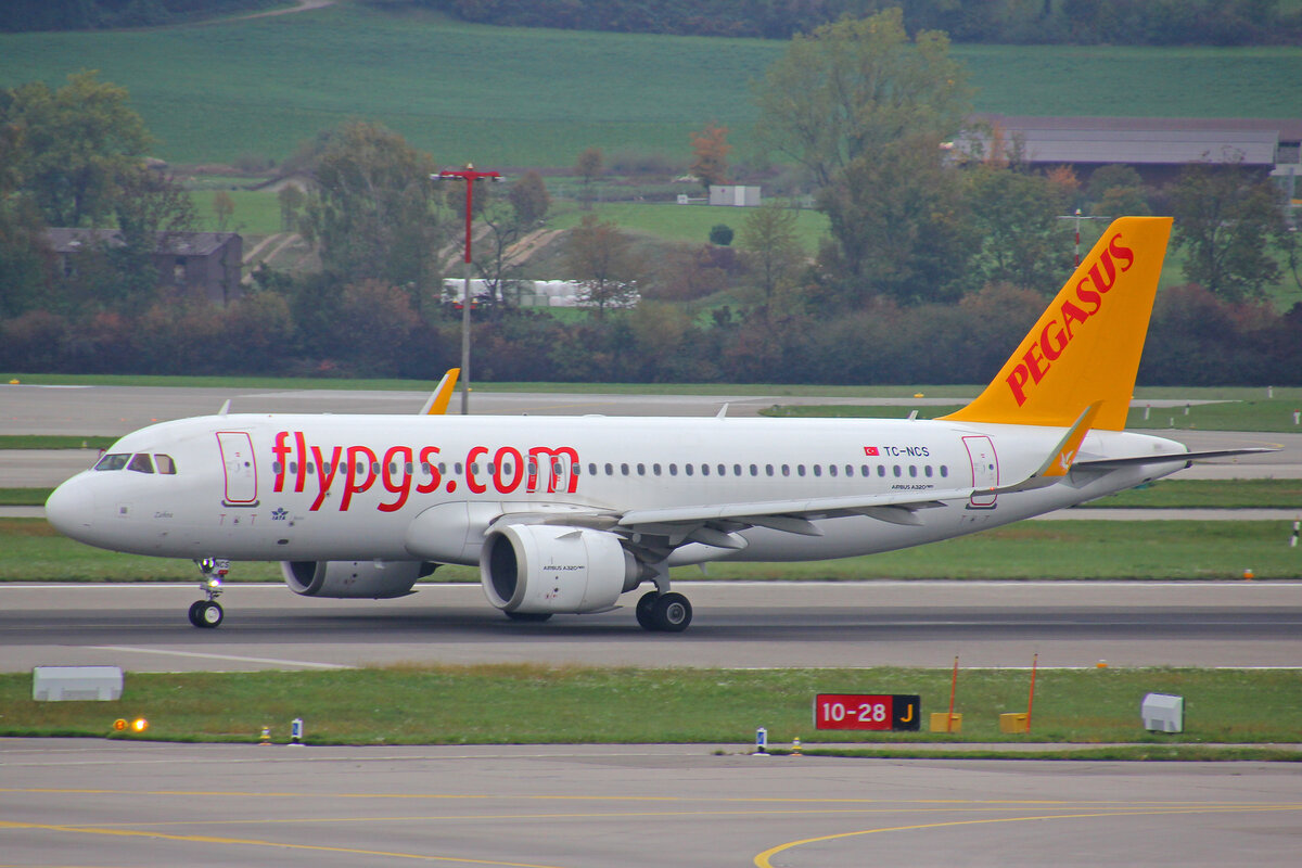 Pegasus Airlines, TC-NCS, Airbus A320-271N, msn: 10166,  Zehra , 10.Oktober 2022, ZRH Zürich, Switzerland.