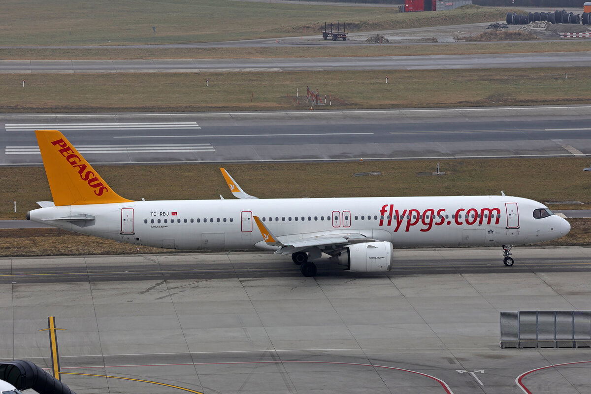 Pegasus Airlines, TC-RBJ, Airbus A321-251NX, msn: 10639,  Idil , 23.Januar 2026, ZRH Zürich, Switzerland.