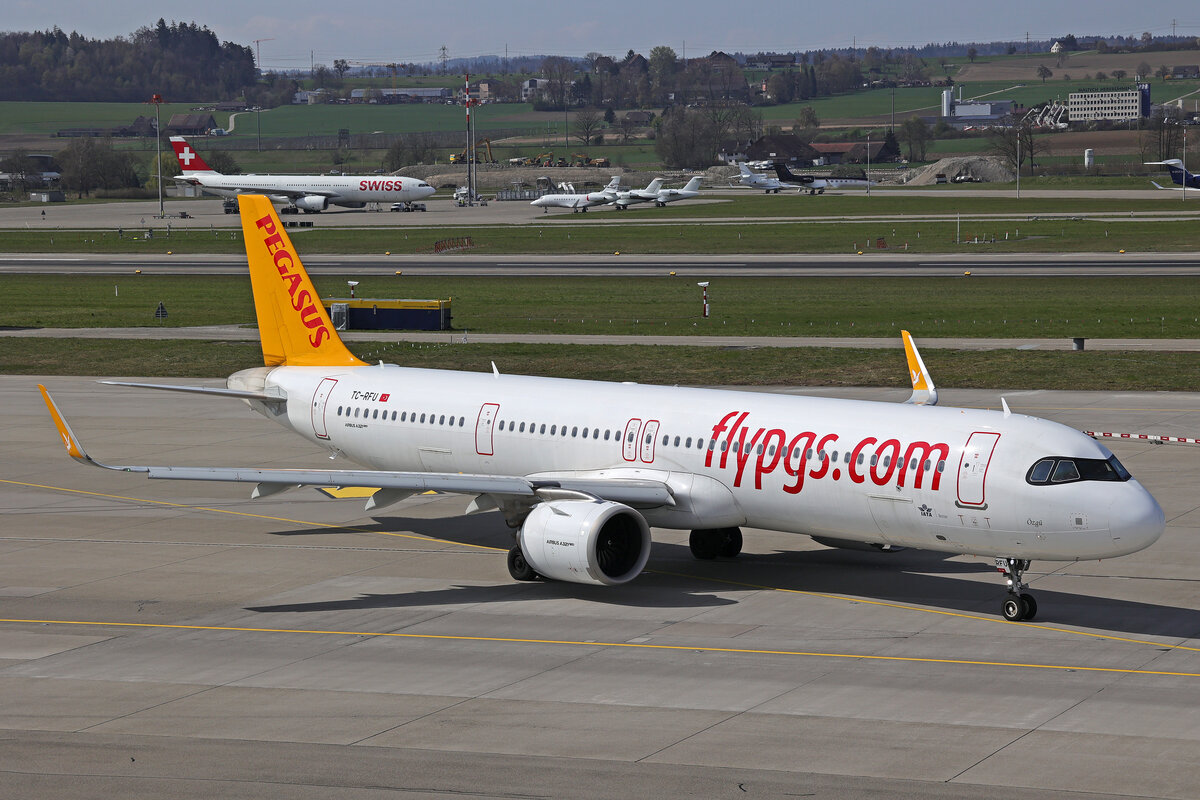 Pegasus Airlines, TC-RFU, Airbus A321-251NX, msn: 12759, 03.April 2026, ZRH Zürich, Switzerland.