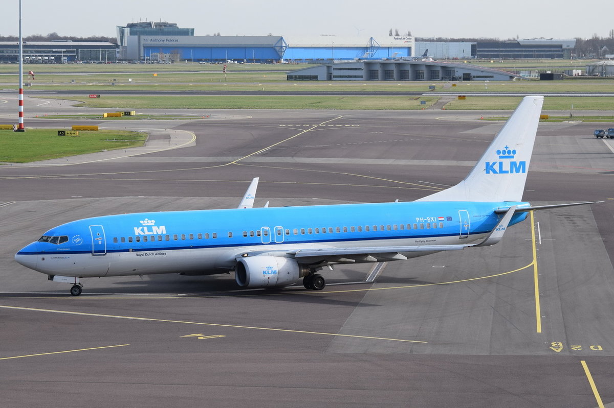 PH-BXI KLM Royal Dutch Airlines Boeing 737-8K2(WL)  , AMS , 13.03.2017