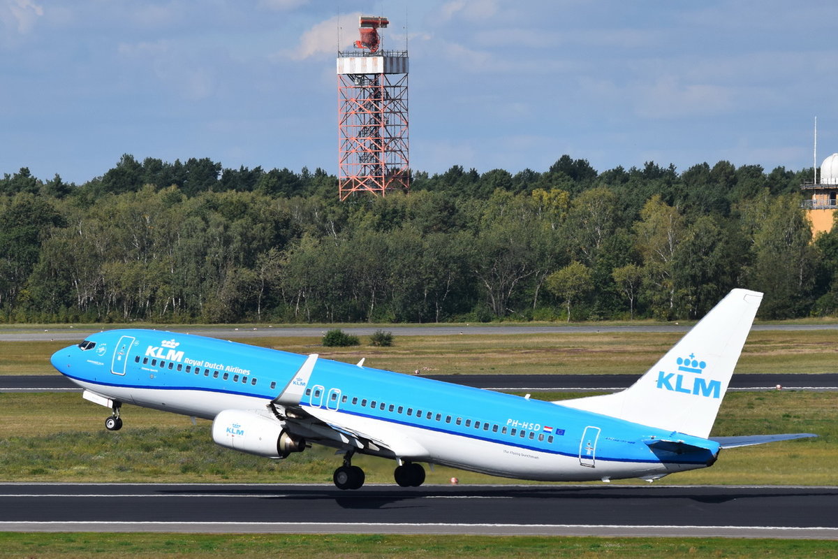 PH-HSD KLM Royal Dutch Airlines Boeing 737-8K2(WL)  , TXL , 22.09.2017