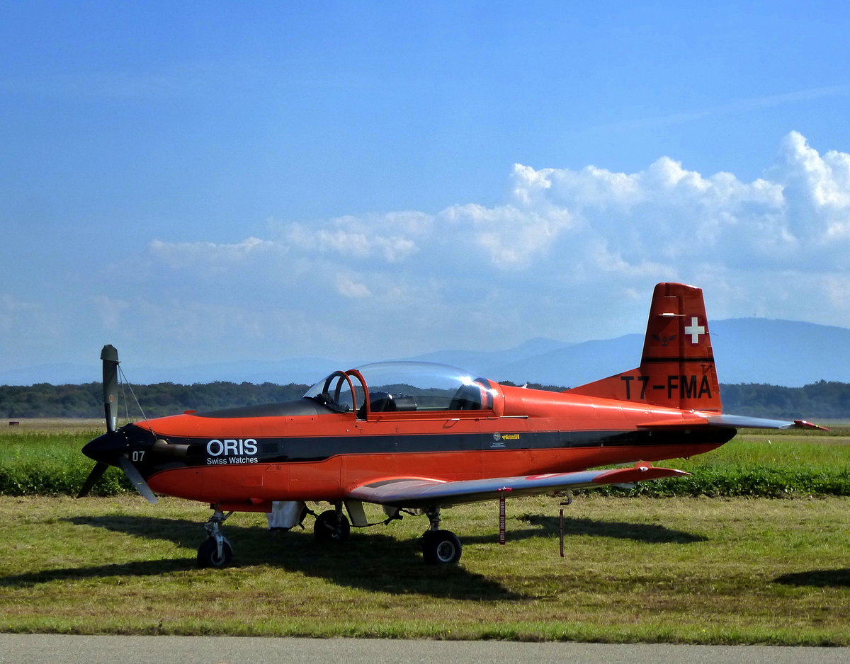 Pilatus PC-7, T7-FMA, Flugschau Habsheim, Sept.2016