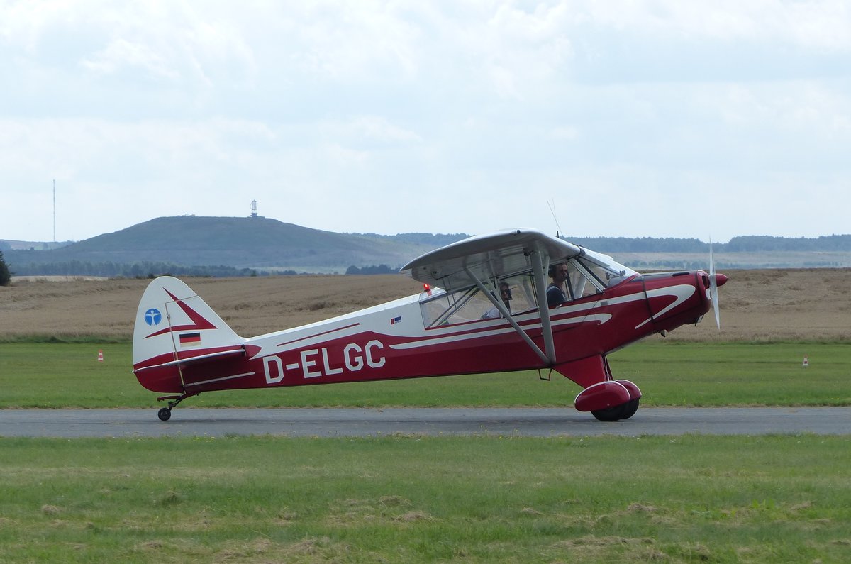 Piper 18-95 Super Cub, D-ELGC gelandet in Gera (EDAJ) am 13.8.2016