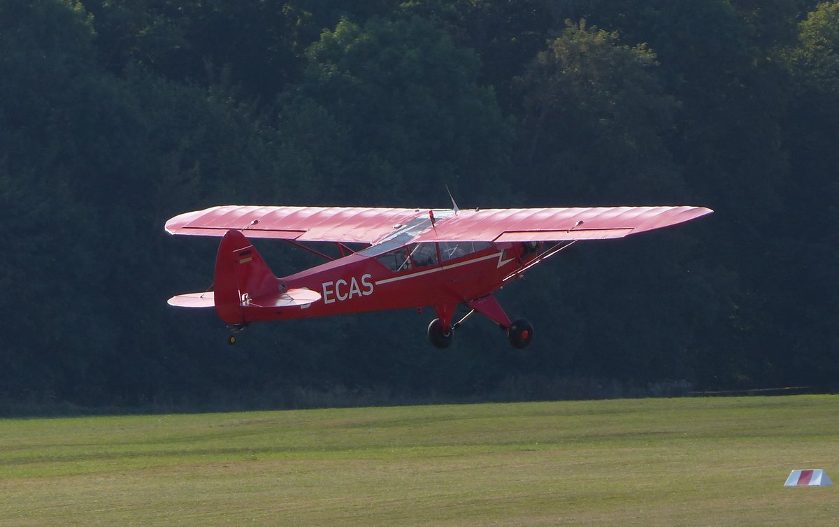 Piper J3C-90, D-ECAS gestartet auf der Hahnweide (EDST) am 10.9.2016
