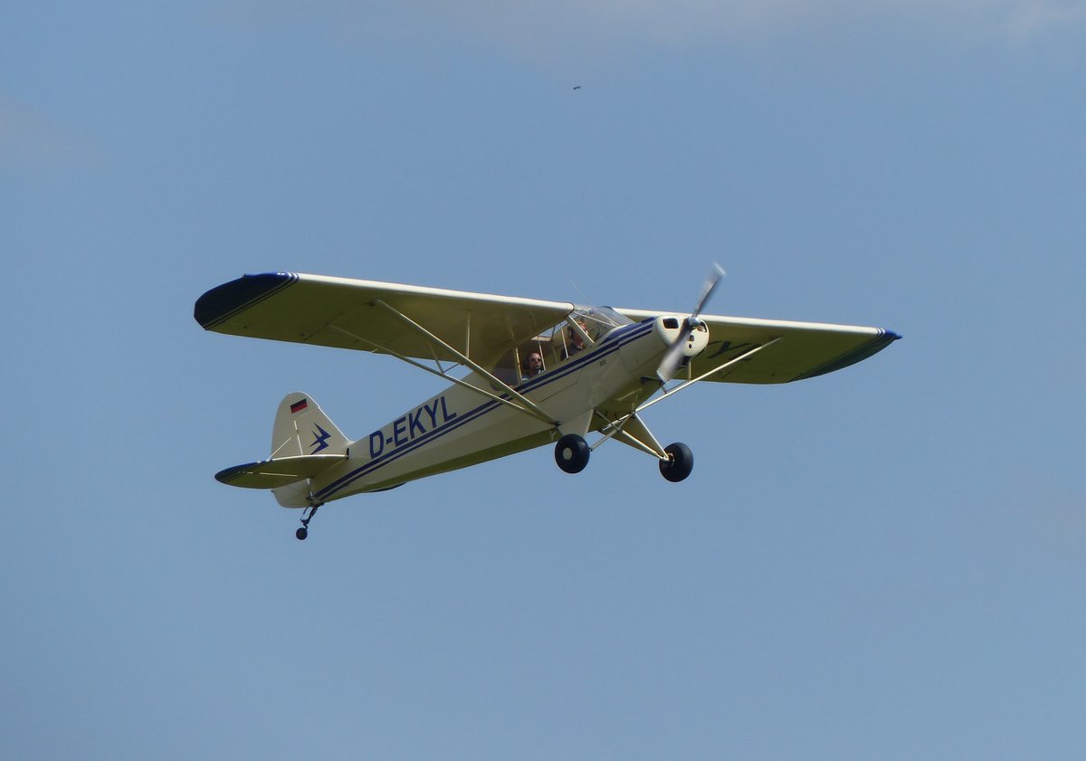 Piper PA 18-95 Super Cub, D-EKYL gestartet in Gera (EDAJ) am 17.8.2019