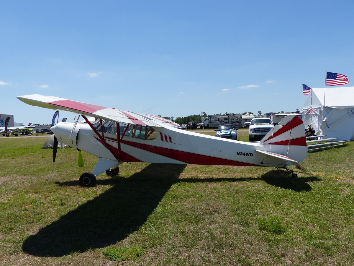 Piper PA-18 Super Cuby, N34WD, Sun`n Fun, Lakeland-Linder Int. (LAL/KLAL), 17.4.2026