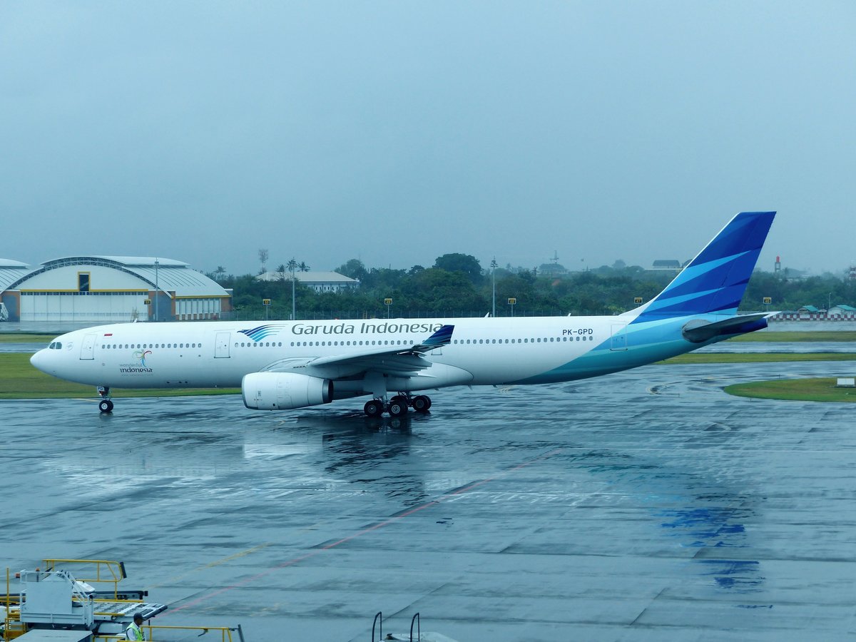 PK-GPD, Airbus A 330-341, Garuda Indonesia, Denpasar International Airport (DPS), 7.10.2017