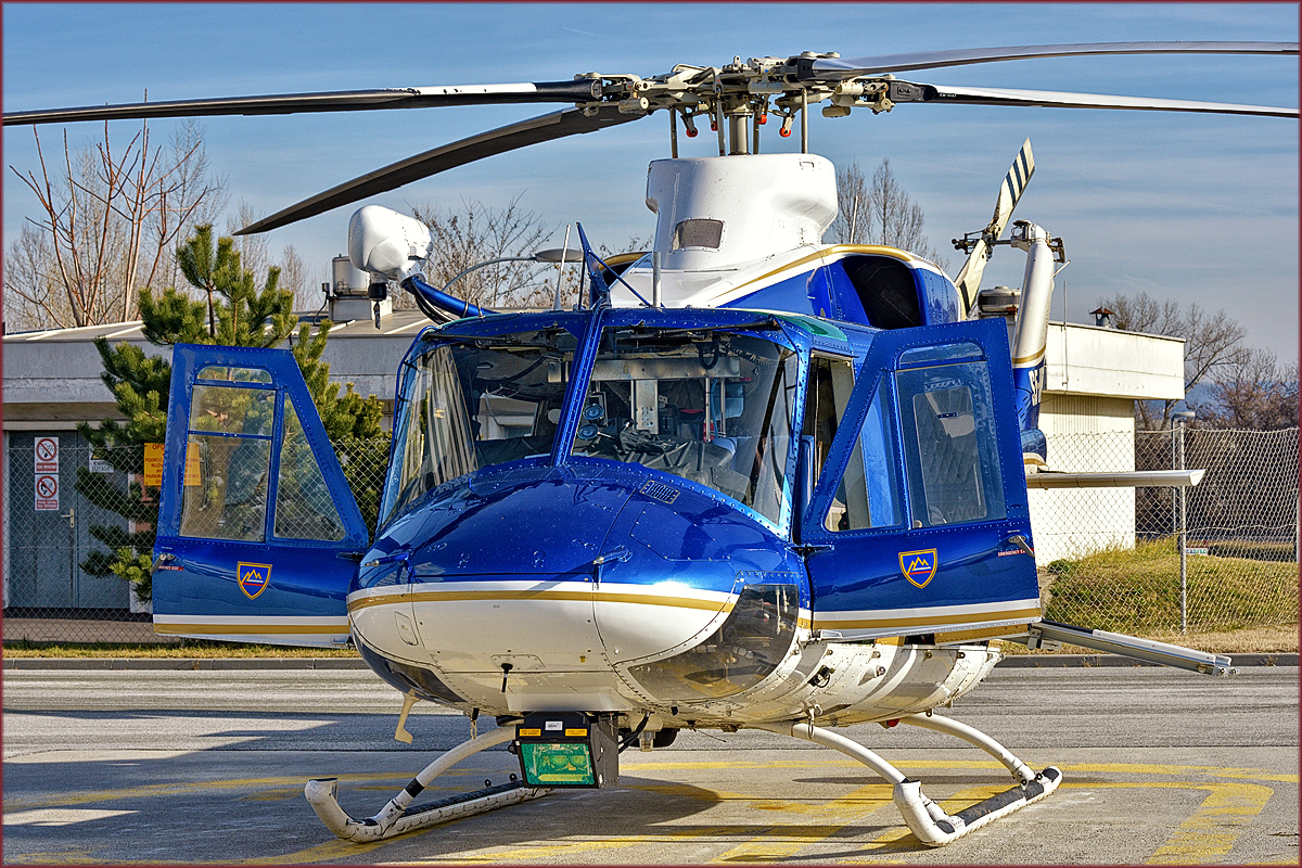 Policija S5-HPA; Bell 412; Maribor Krankenhaus- Rettungsdienst Einsatz: 25.1.2018