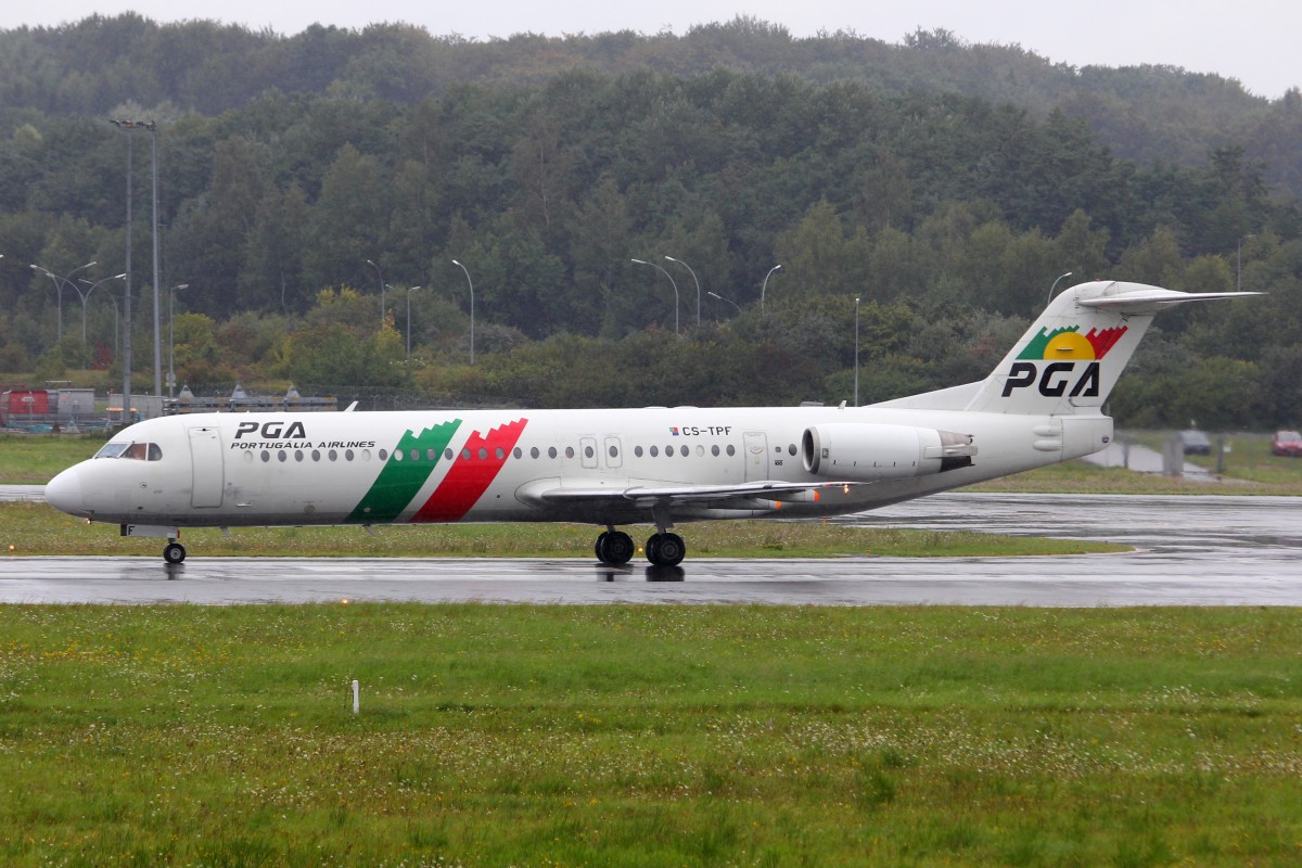 Portugalia, CS-TPF, Fokker 100, 31.August 2014, LUX, Luxemburg