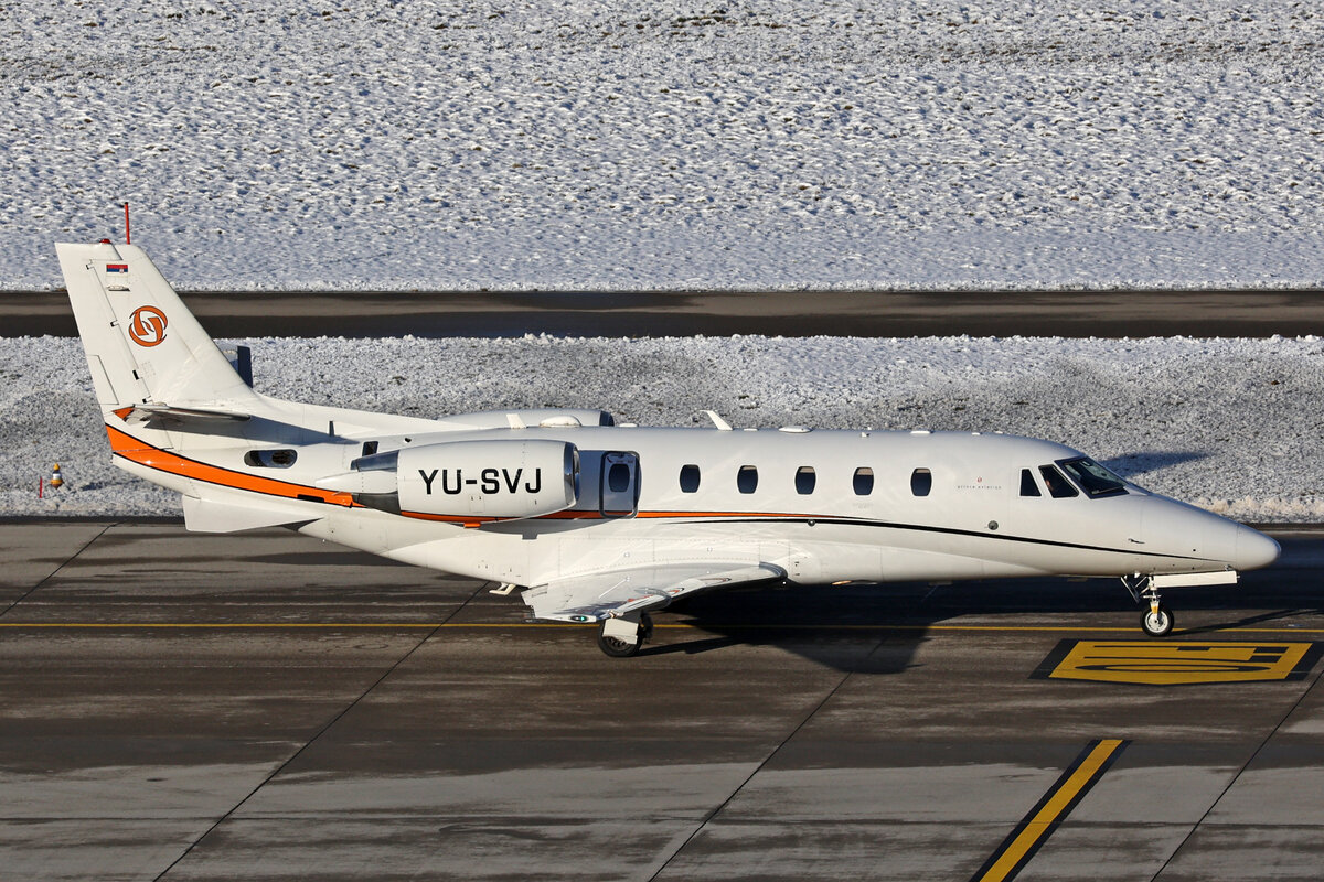 Prince Aviation, YU-SVJ, Cessna 560XL Citation XLS+, msn: 560-6178, 19.Januar 2024, ZRH Zürich, Switzerland.