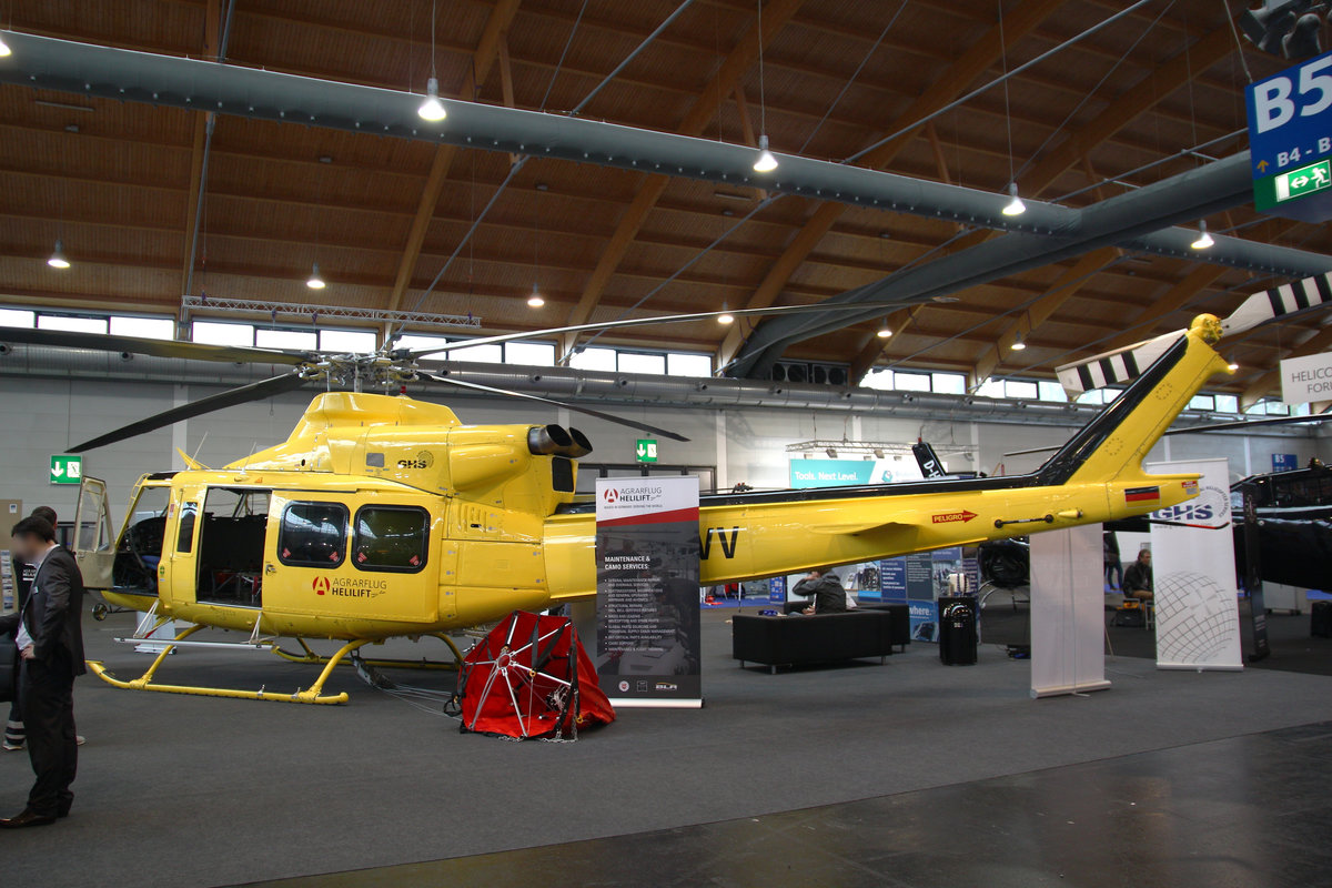 Privat, Bell 412HP, D-HHVV. Aero 2019, Friedrichshafen, 10.04.2019. 