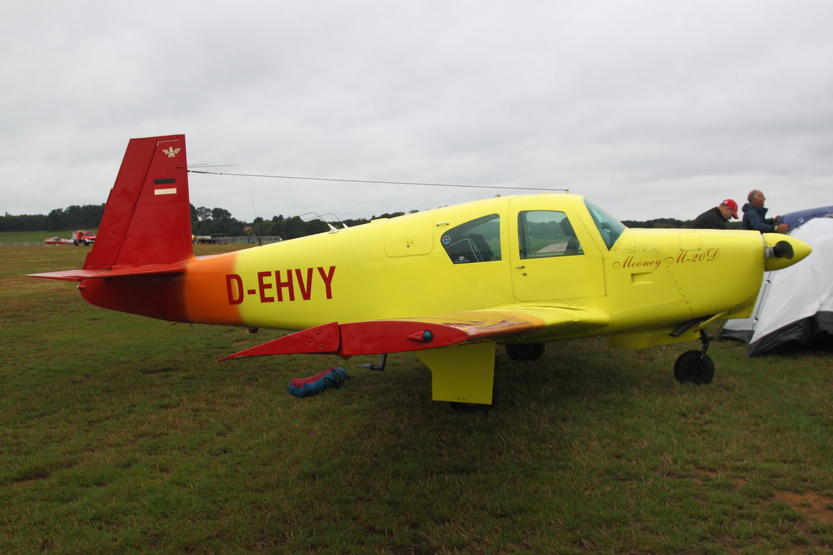 Privat, D-EHVY, Mooney M20D Master. 36. Oldtimer Fly-in Schaffen-Diest, BE, 17.08.2019
