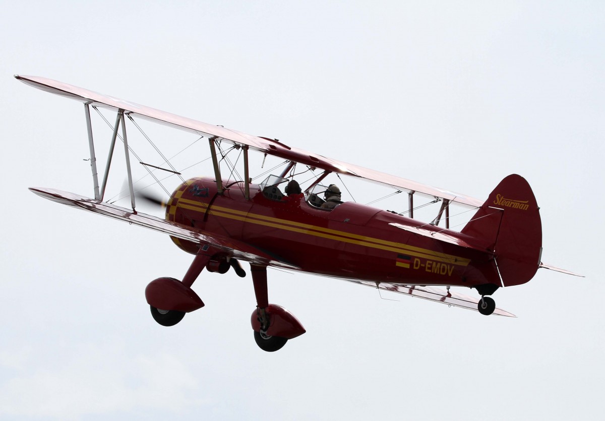 Privat, D-EMDV, Boeing-Stearman, PT-13 D Kaydet, 23.08.2013, EDMT, Tannheim (Tannkosh '13), Germany