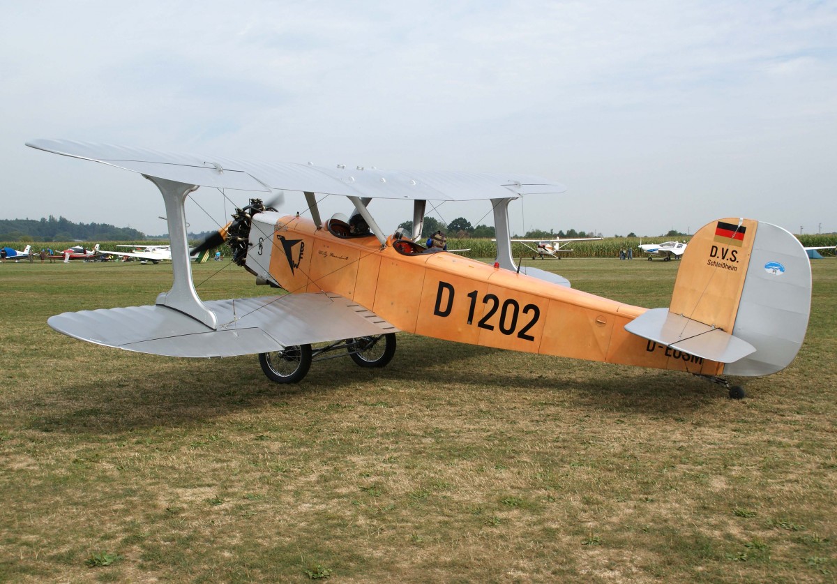 Privat, D-EOSM, Udet, U-12 Flamingo (D-1202 Replica), (leider verunglckte die Maschine an diesem Tag, wobei  Gott sei Dank  nur 1-Schwer- und 2-Leichtverletzte zu beklagen waren), 24.08.2013, EDMT, Tannheim (Tannkosh '13), Germany