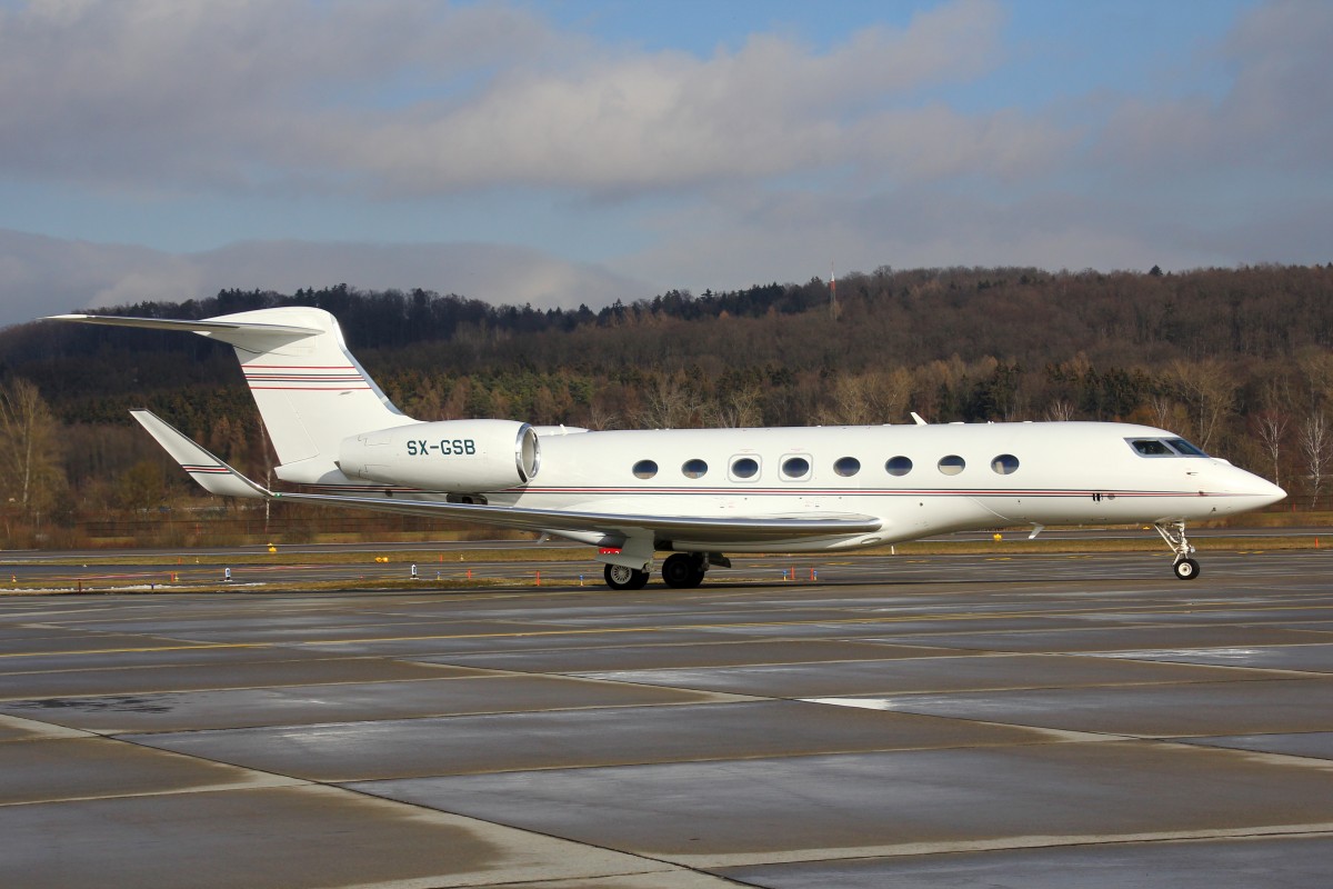 Privat, SX-GSB, Gulstream G650, 23.Januar 2016, ZRH Zürich, Switzerland. WEF Visitor.