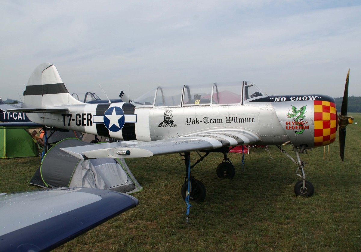 Privat, T7-GER, Yakovlev, Yak-52, 23.08.2013, EDMT, Tannheim (Tannkosh '13), Germany