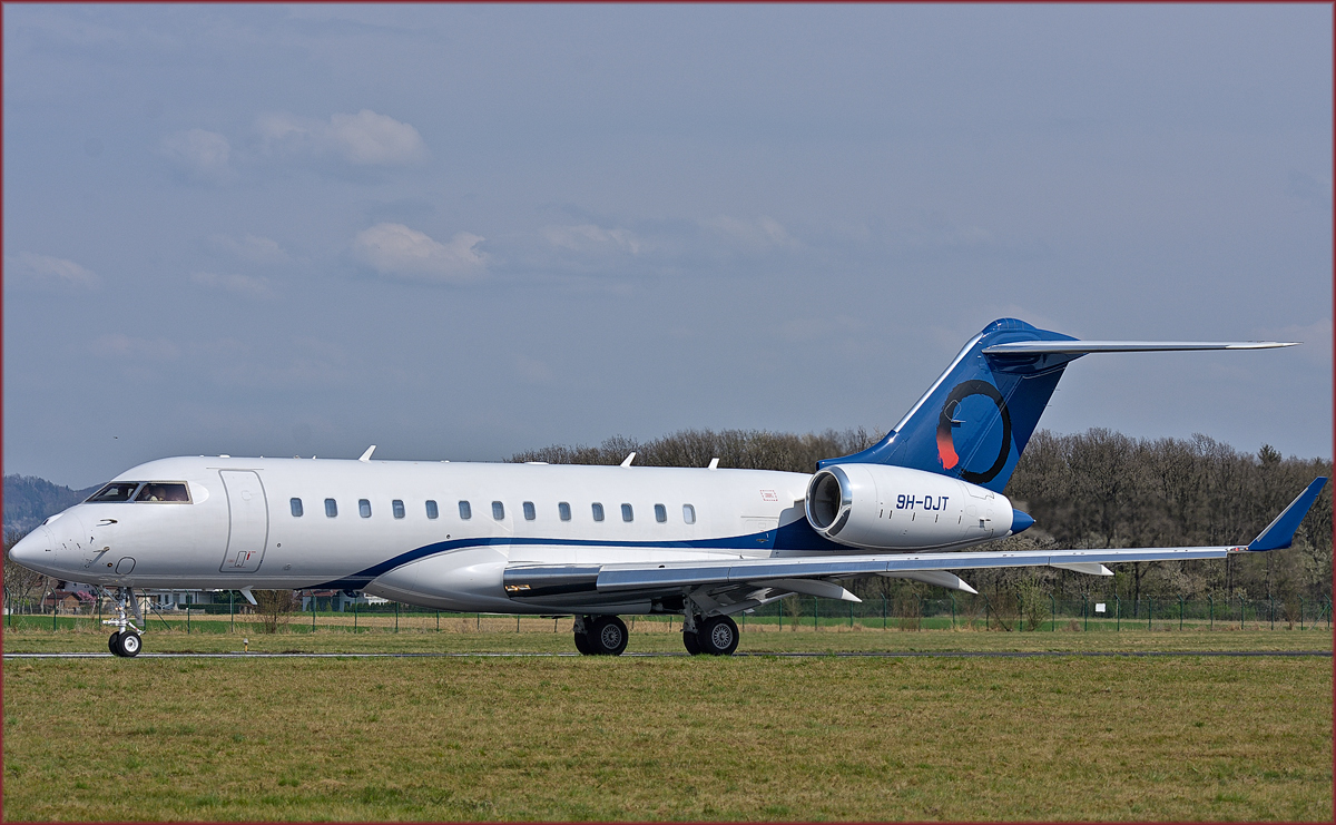 Private 9H-OJT; Bombardier BD-700-1A10 Global 6000; Maribor Flughafen MBX; 3.4.2019