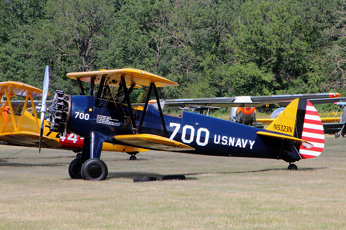 Private Boeing A 75N1 Stearman, N5323N, Stearman and Friends 2021, Flugplatz Bienenfarm, 03.07.2021