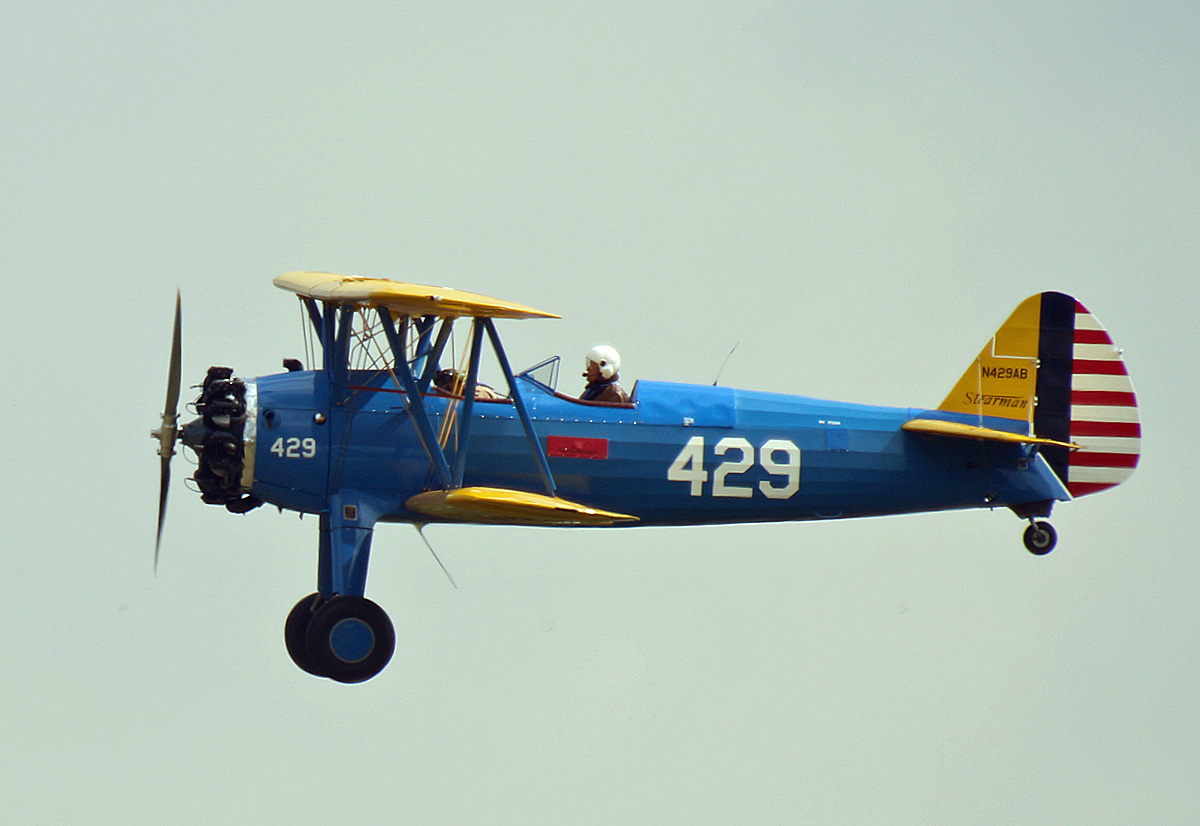 Private Boeing A75N1 Stearman, N429AB, Stearman and Friends 2021, Flugplatz Bienenfarm, 03.07.2021