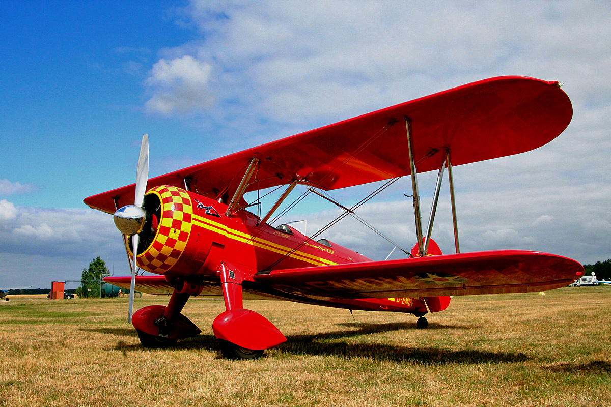 Private Boeing E75 Stearman, D-EMDV, Flugplatz Bienenfarm, 07.07.2019