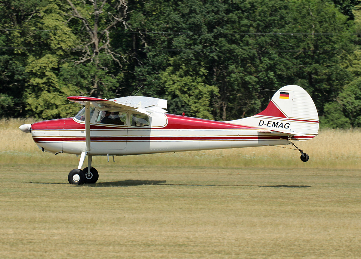 Private Cessna 170B, D-EMAG, Flugplatz Bienenfarm, 02.07.2022
