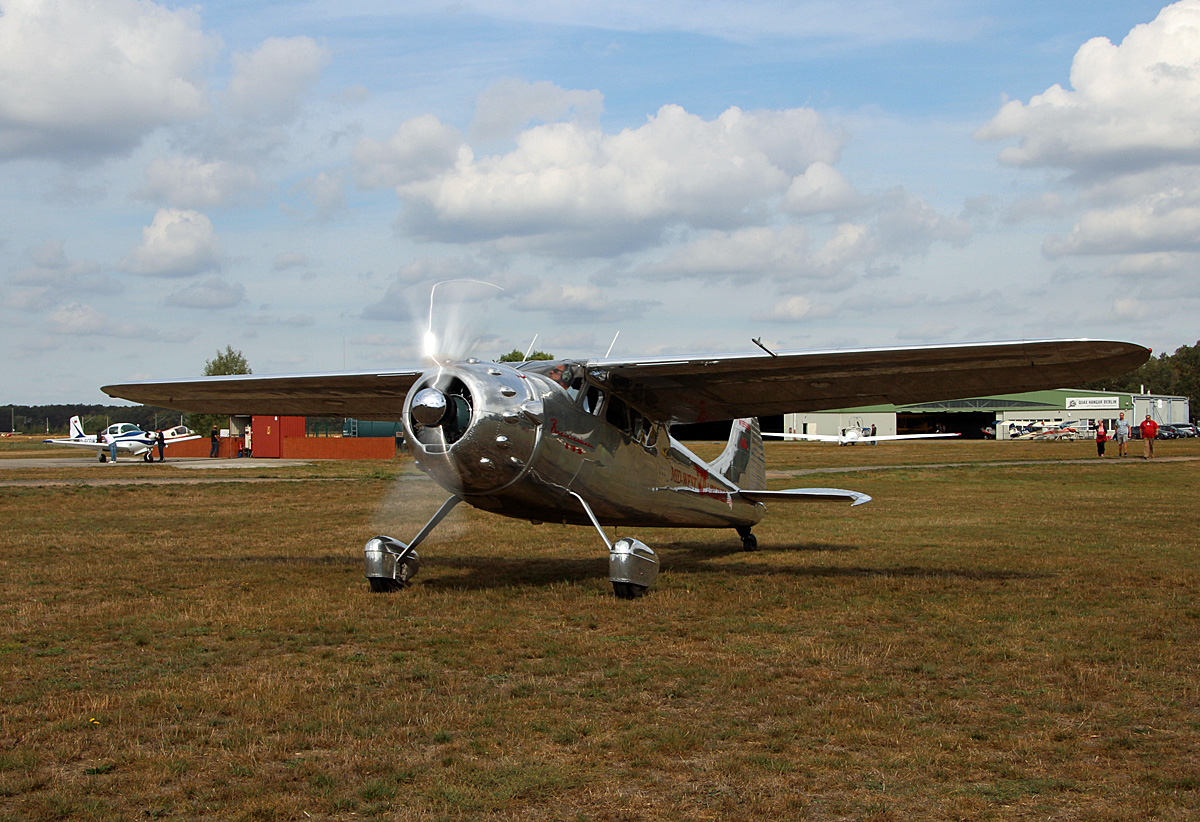 Private Cessna 195A, N195AS, Flugplatz Bienenfarm, 16.09.2018