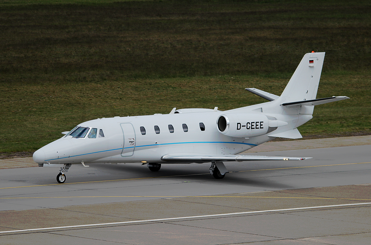 Private Cessna 560XLS Citation XLS DCEEE bei der Ankunft Private Cessna 560XLS Citation XLS DCEEE bei der Ankunft