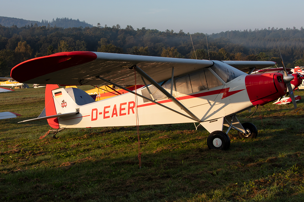 Private, D-EAER, Piper, L-18C Super Cub, 15.09.2019, EDST, Hahnweide, Germany


