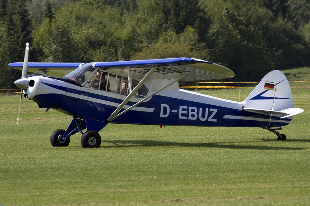Private, D-EBUZ, Piper, PA-18-150 Super Cub, 06.09.2013, EDST, Hahnweide, Germany 



