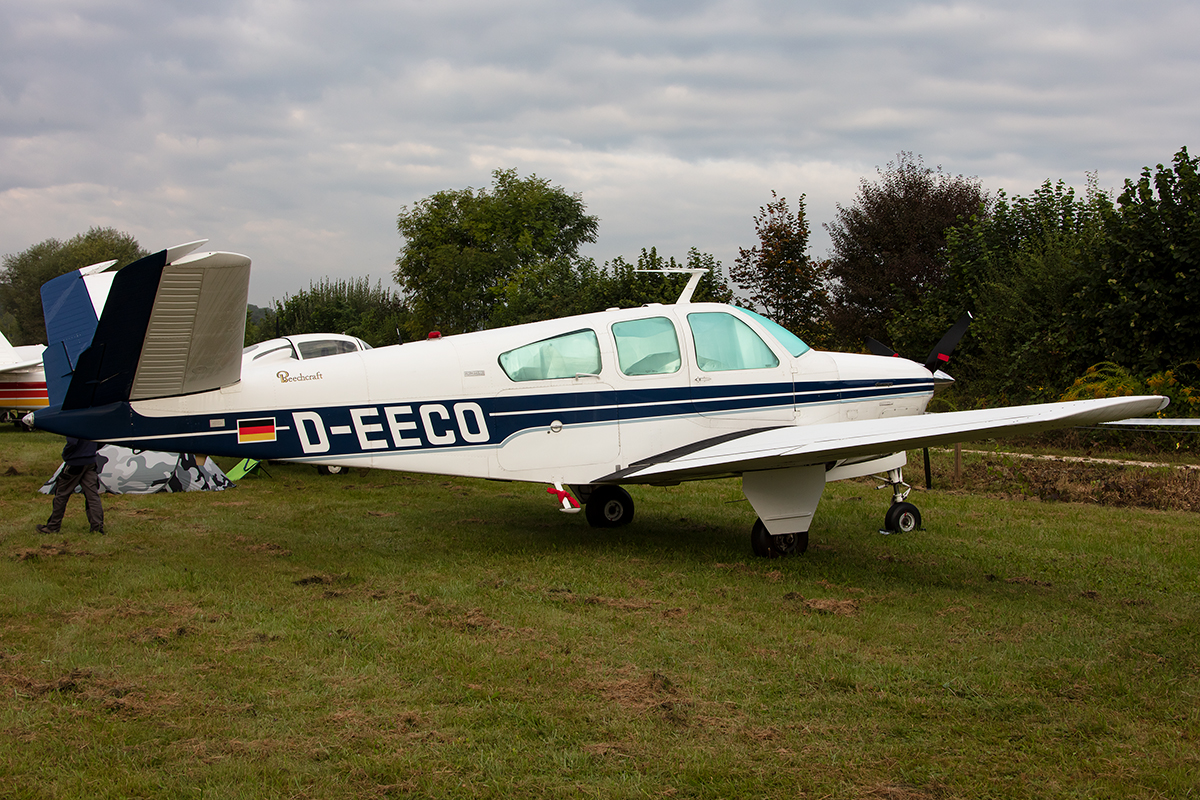 Private, D-EECO, Beech, V35B Bonanza, 14.09.2019, EDST, Hahnweide, Germany





