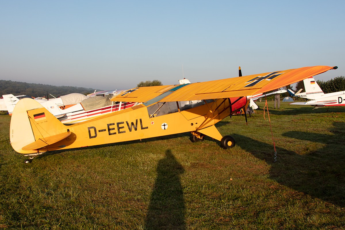 Private, D-EEWL, Piper, L-18C Super Cub, 15.09.2019, EDST, Hahnweide, Germany



