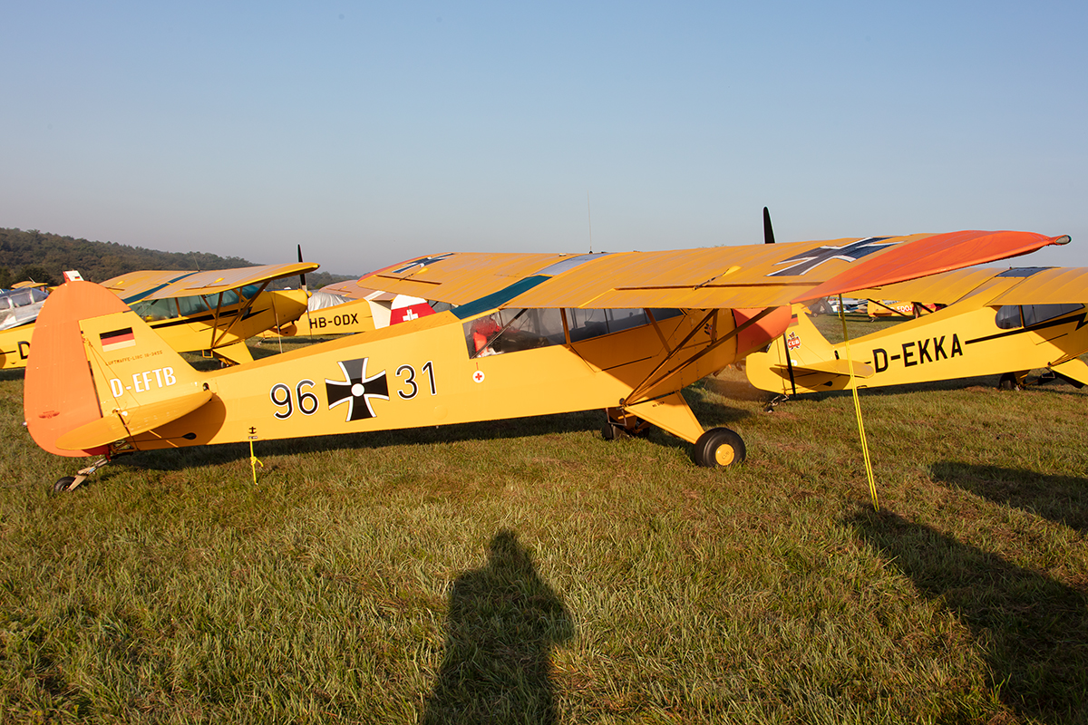 Private, D-EFTB, Piper, L-18C 150 Super Cub, 15.09.2019, EDST, Hahnweide, Germany




