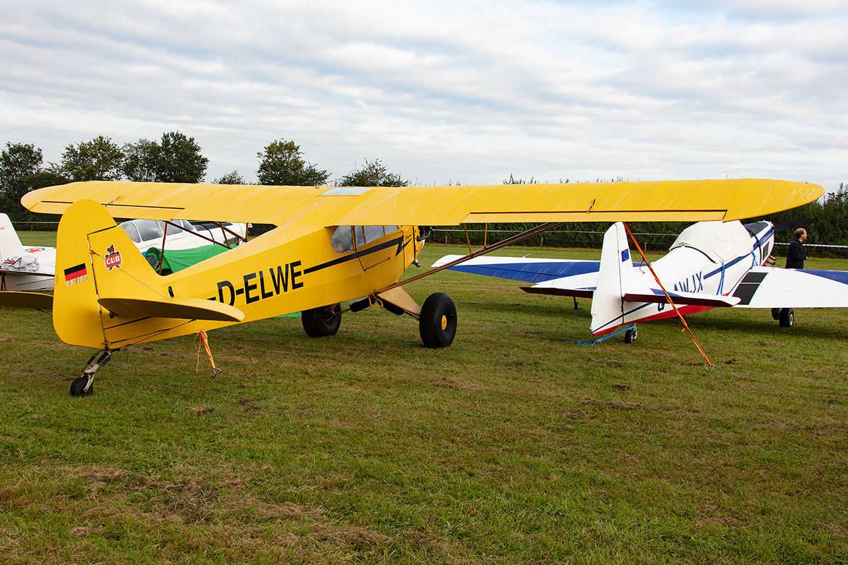 Private, D-ELWE, Piper, J-3C-65 Club, 14.09.2019, EDST, Hahnweide, Germany



