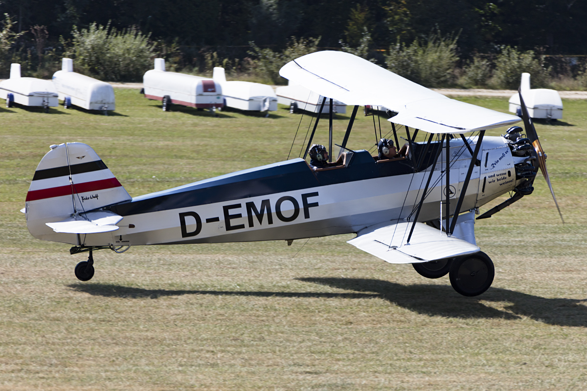 Private, D-EMOF, Focke Wulf, FW-44 Stieglitz, 09.09.2016, EDST, Hahnweide, Germany 



