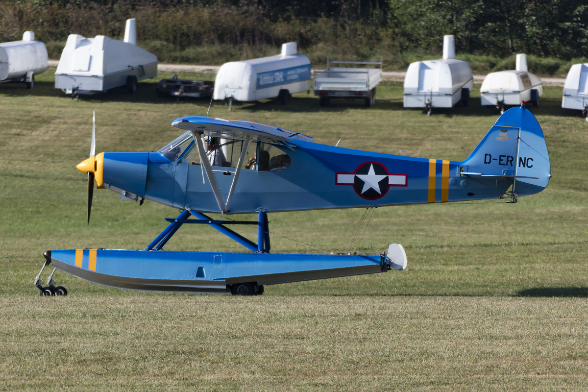 Private, D-ERNC, Piper, PA-18-150 Super Cub, 10.09.2016, EDST, Hahnweide, Germany


