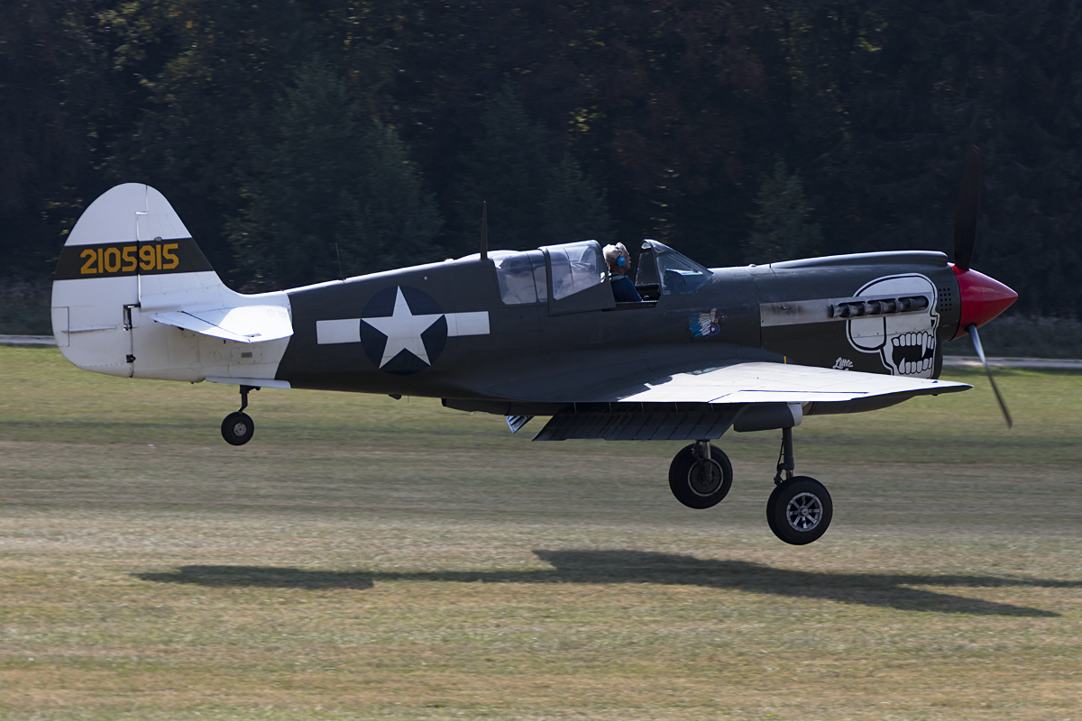 Private, F-AZKU, Curtiss, P-40 Warhawk, 10.09.2016, EDST, Hahnweide, Germany



