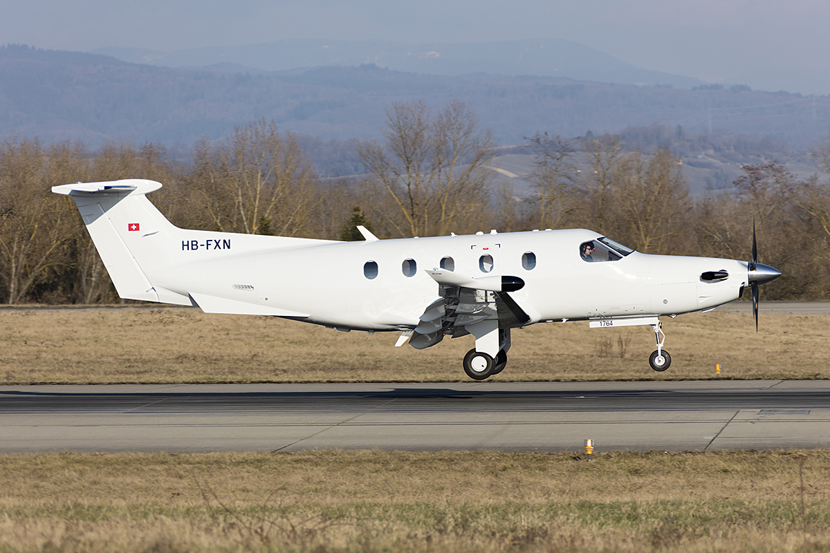 Private, HB-FXN, Pilatus, PC-12-47E, 14.02.2018, BSL, Basel, Switzerland 



