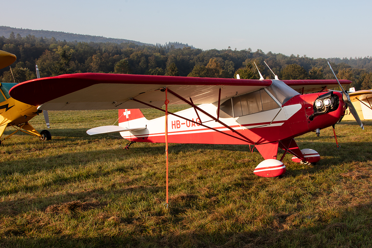 Private, HB-OAG, Piper, L-4H Cub, 15.09.2019, EDST, Hahnweide, Germany





