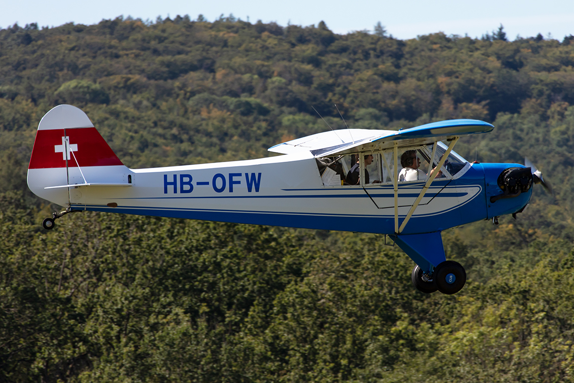 Private, HB-OFW, Piper, L-4H Cub, 13.09.2019, EDST, Hahnweide, Germany


