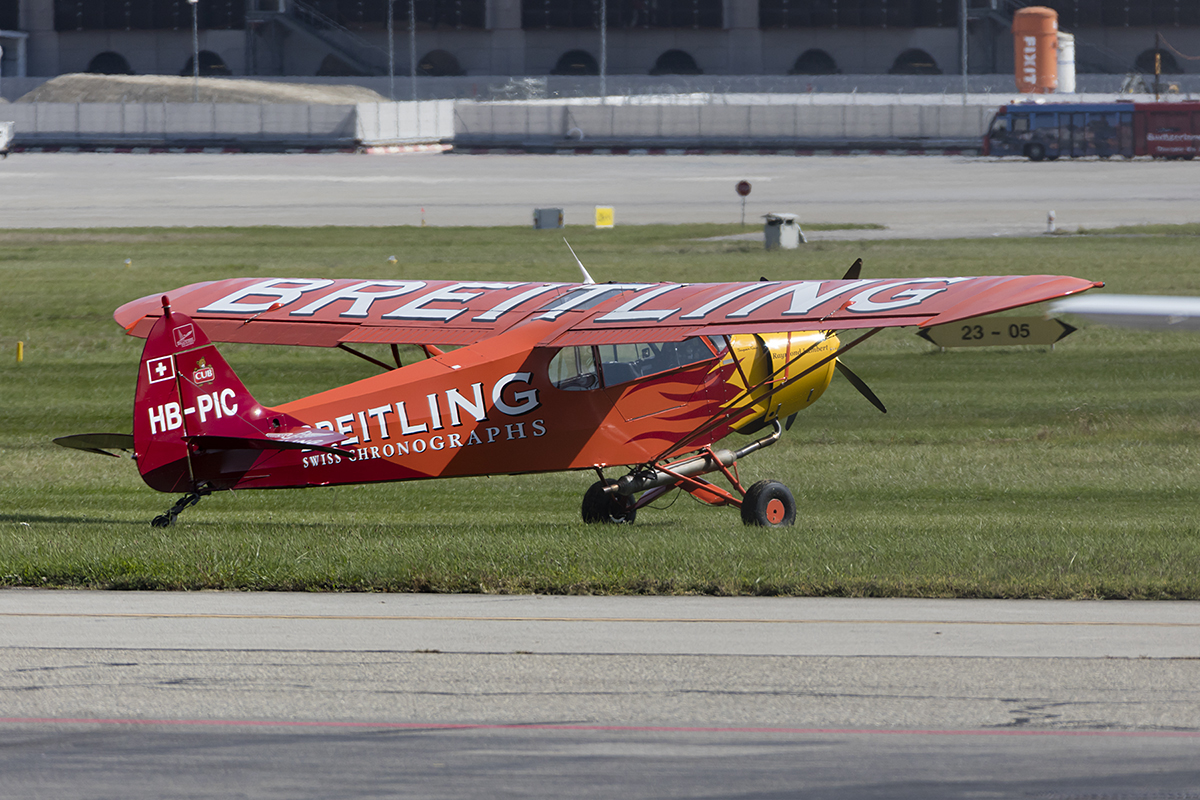 Private, HB-PIC, Piper, PA18-180M, 24.09.2017, GVA, Geneve, Switzerland 



