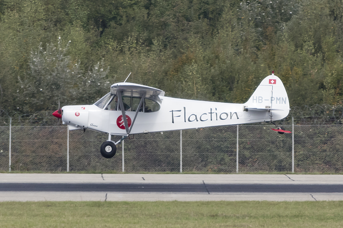 Private, HB-PMN, Piper, PA-18-150 Super Cub, 24.09.2017, GVA, Geneve, Switzerland



