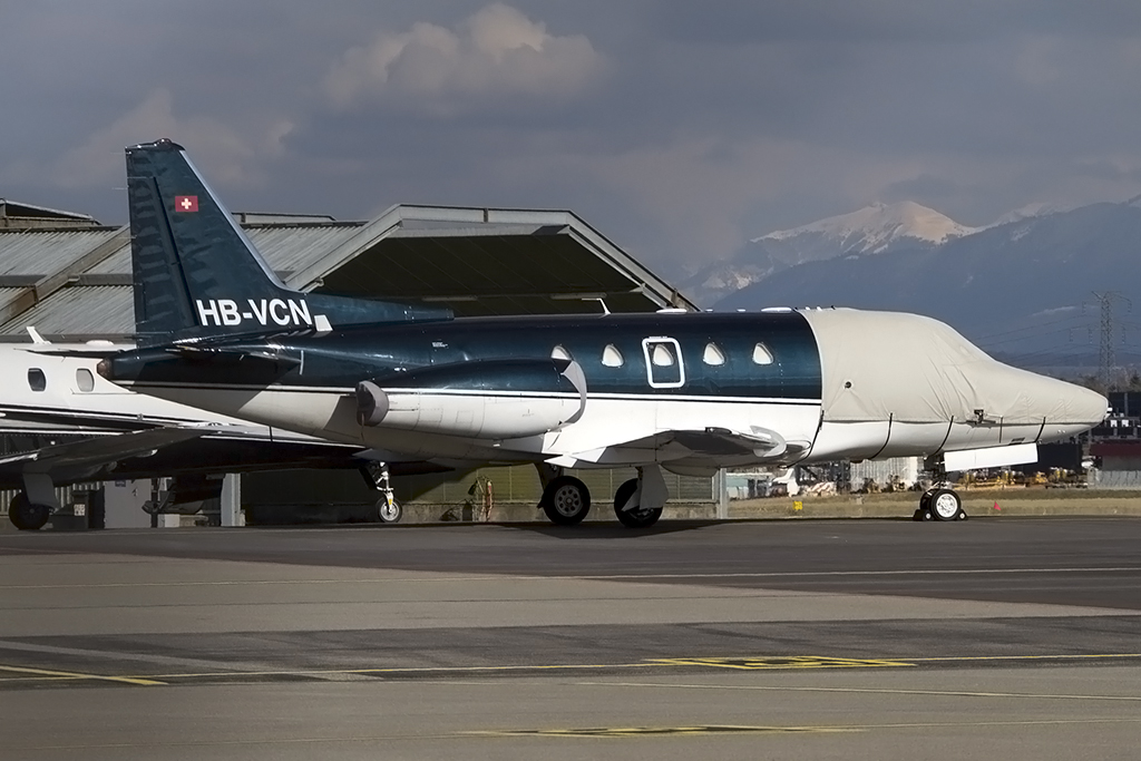 Private, HB-VCN, Rockwell, S-65 Sabreliner, 02.03.2014, GVA, Geneve, Switzerland 





