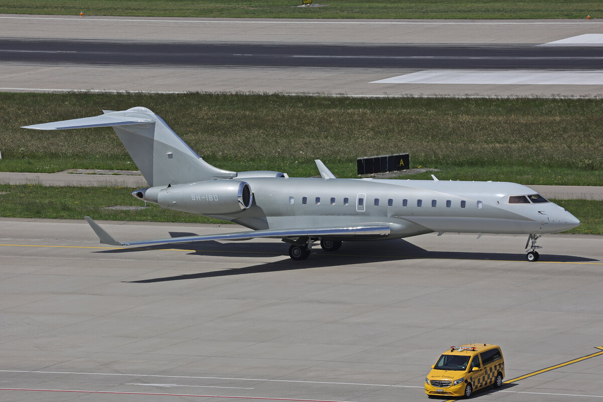 Private Jet Co Malta, 9H-IBD, Bombardier Global 5000, msn: 9401, 25.Mai 2026, ZRH Z�rich, Switzerland.