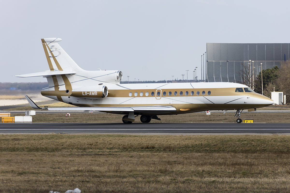 Private, LX-AMB, Dassault, Falcon 7X, 24.03.2018, FRA, Frankfurt, Germany



