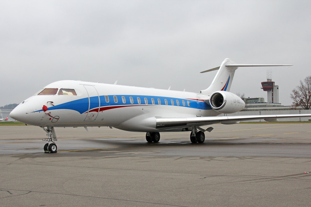 Private, LX-NAD, Bombardier Global Express 6000, 3.Dezember 2016, ZRH Zürich, Switzerland.