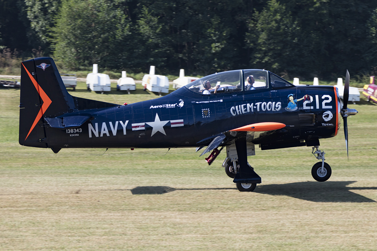 Private, N343NA, North American, T-28B Trojan, 09.09.2016, EDST, Hahnweide, Germany

