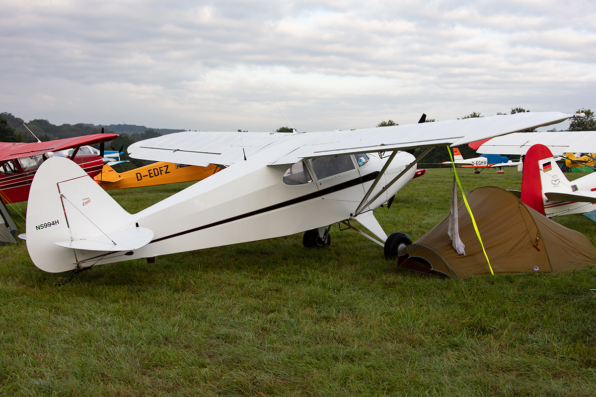 Private, N5994H, Piper, PA-16 Clipper, 14.09.2019, EDST, Hahnweide, Germany



